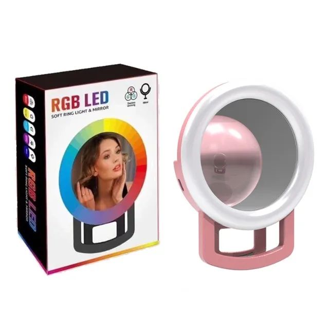 Ring Light Com Espelho RGB LED Smartphone 