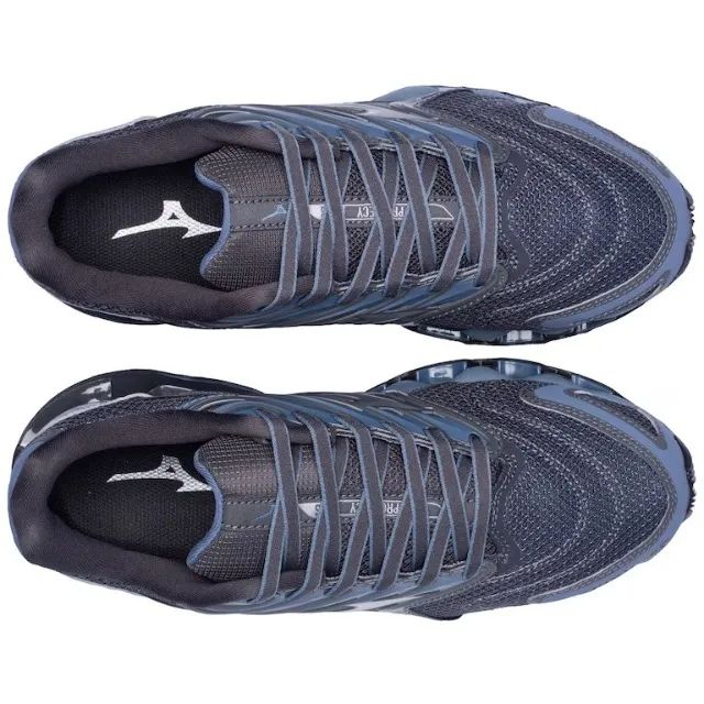 Tênis Mizuno Wave Prophecy 12S Novo Original na Caixa Preto Azul Promoção - Foto 4
