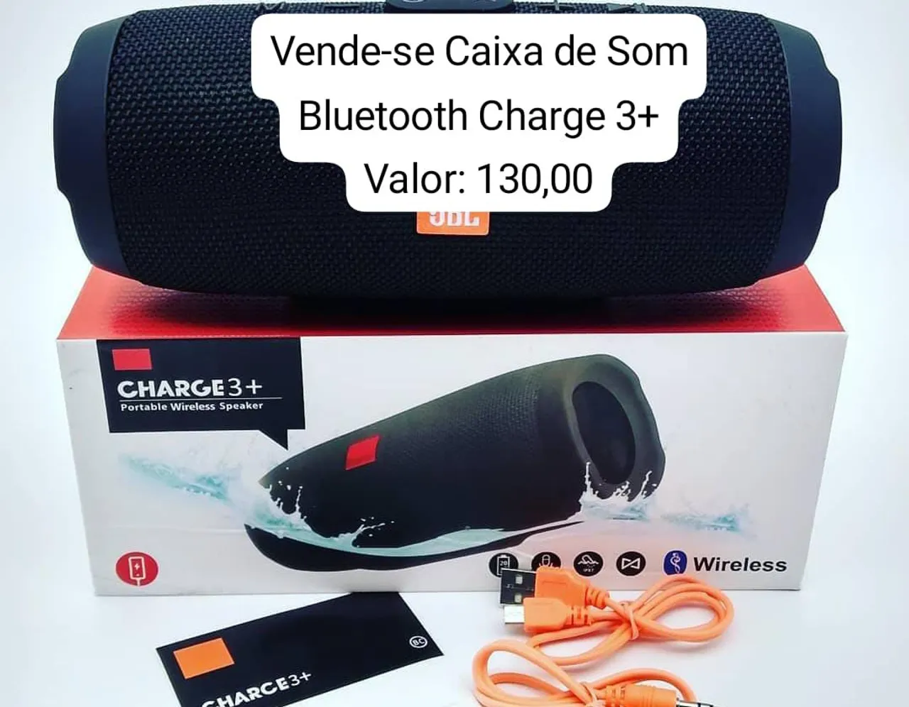 Caixa de Som Bluetooth Charge 3+