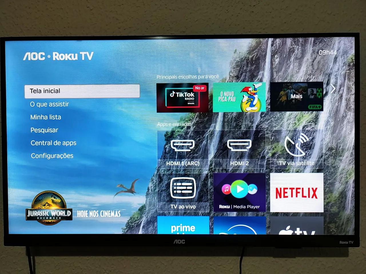 Smart TV AOC Roku TV + Antena Digital Intelbras