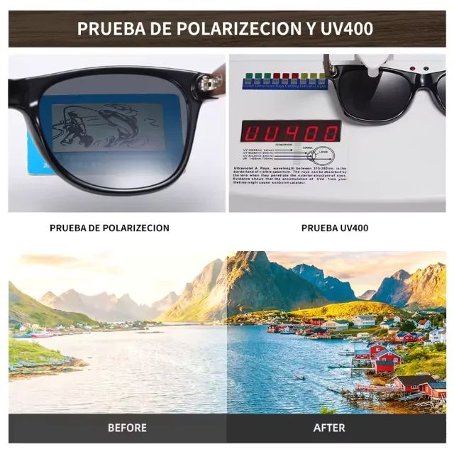 Óculos de Sol GM S7070, Hastes de Madeira Artesanais, Polarizado com Proteção UV400 - Foto 4
