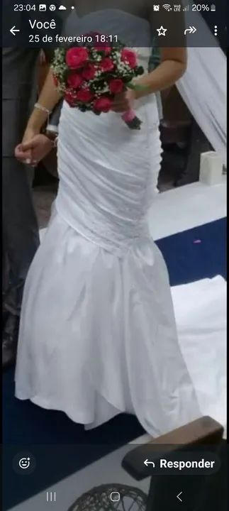 Vestido de Noiva modelo Sereia, 38 - Foto 3