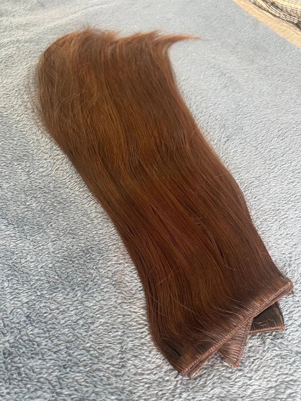 Cabelo humano natural 50 cm na tela 