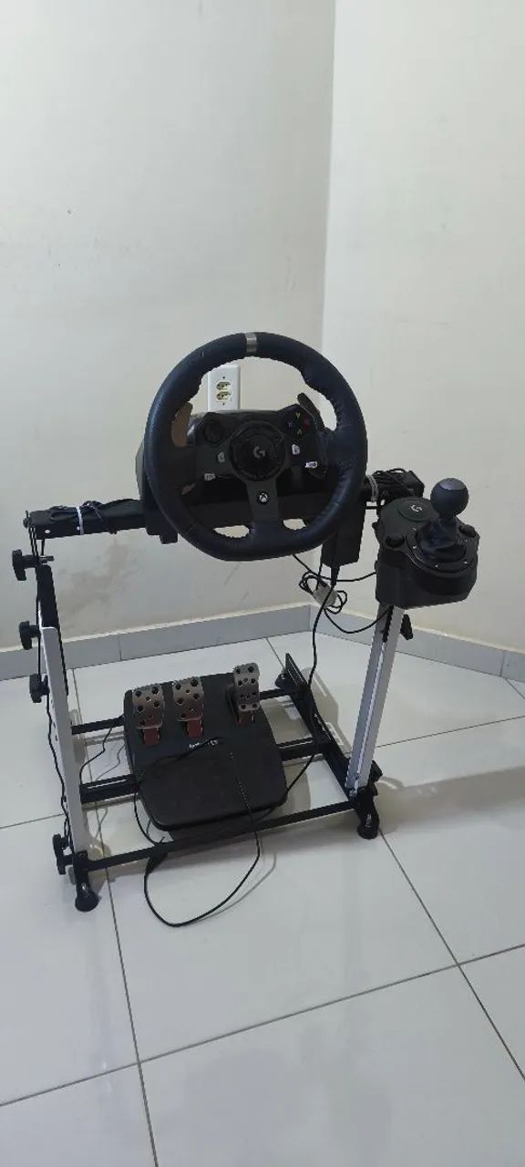  SETUP COMPLETO LOGITECH G920 COM CÂMBIO E SUPORTE - PRONTO PARA JOGAR  - Foto 2