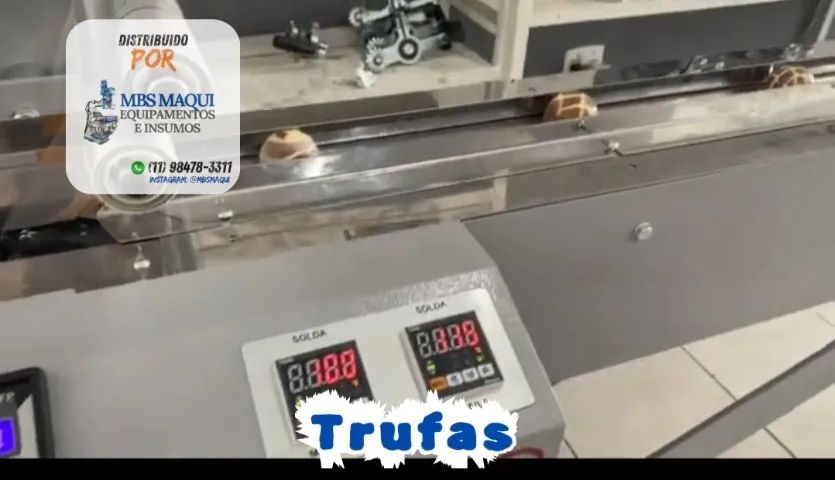 Embaladora Automatica para Brownie, Alfajor, Cocada, Trufas, Pao de mel..