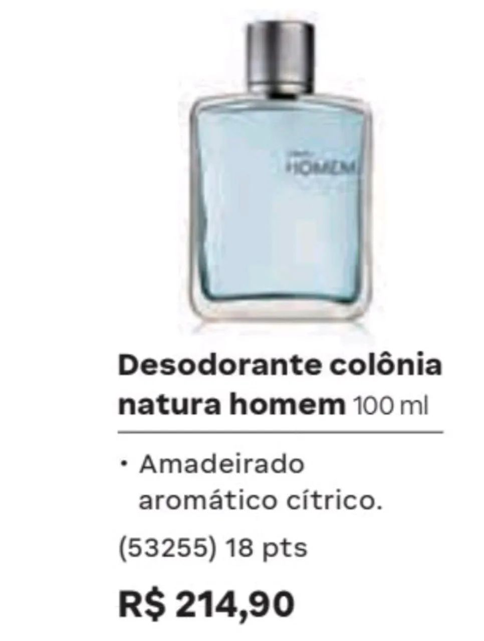 DIA DOS PAIS - Natura Homem 100ml