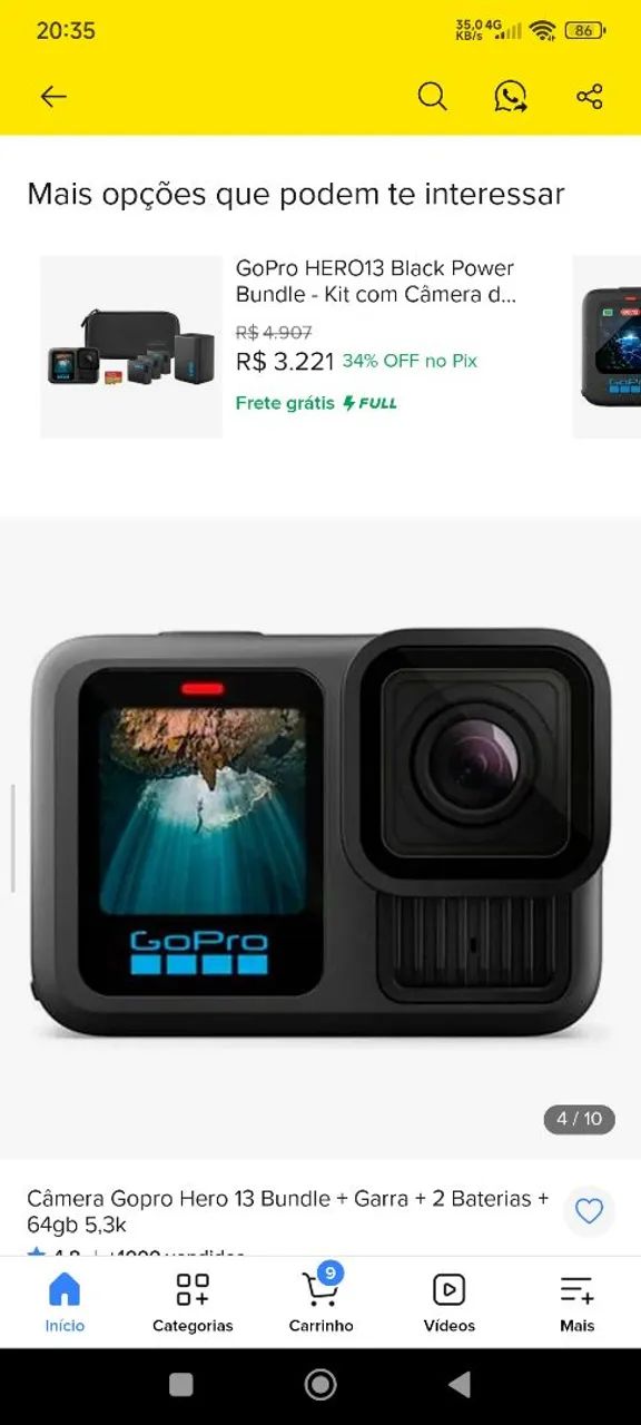 Câmera GoPro 13 hero Black  - Foto 2