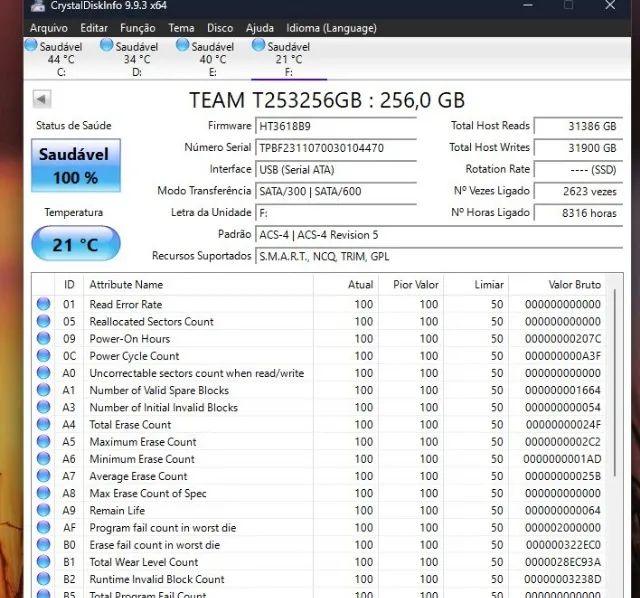 SSD de 256gb 100%   - Foto 2