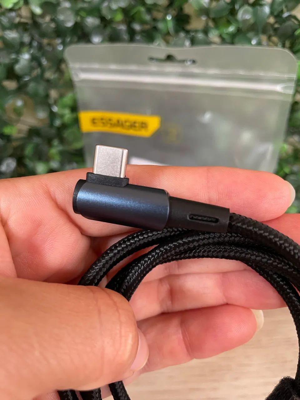 Cabo ESSAGER 90 Graus USB para C 100W 6A - Foto 4