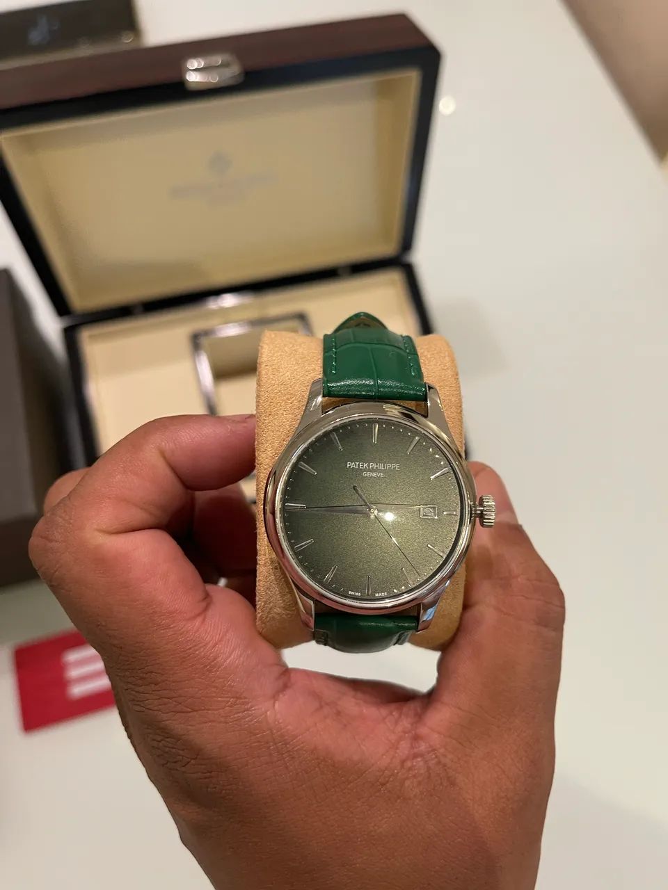 Relógio patek phillipe novo pulseira couro de crocodilo automático  - Foto 3