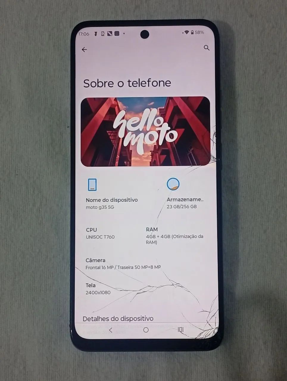 Motorola G35 5G | 256GB | NFC | Biometria | Funcionando Perfeitamente - Foto 3