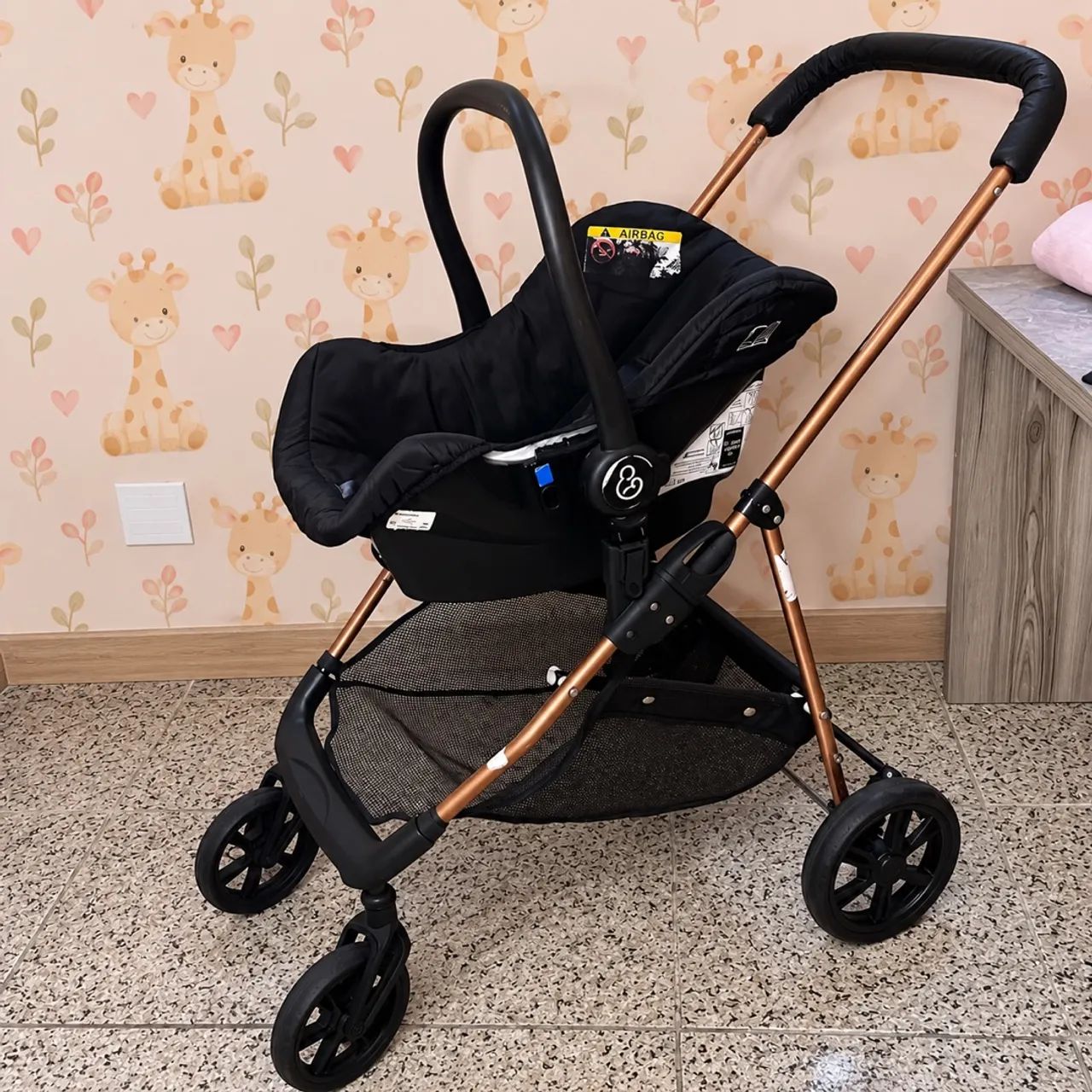 Kit carrinho Moisés e bebê conforto  - Foto 2