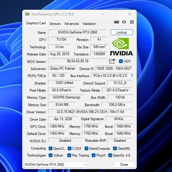 Placa de Vídeo Zotac 2060  - Foto 5