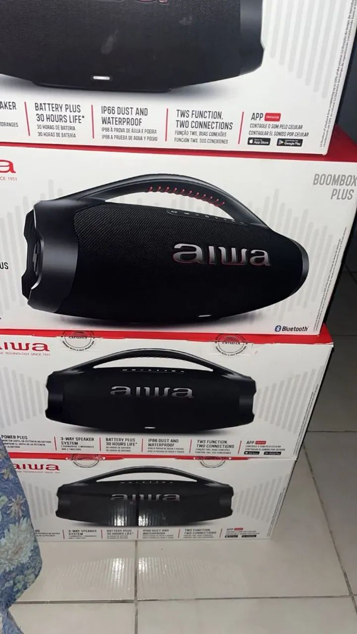 Caixa de som AIWA bombox 