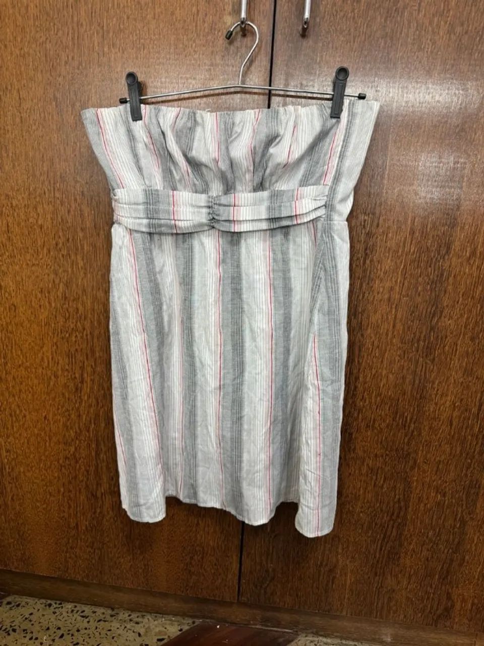 vestido tomara que caia listrado m