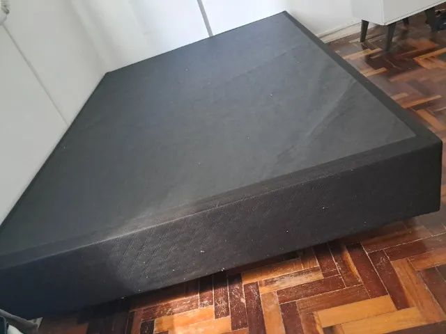 Base Box Casal 138x36 Suede Preto - Cristalflex - Foto 4