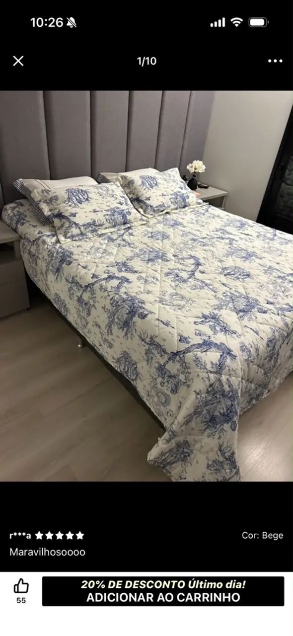 Colcha de cama nova queen