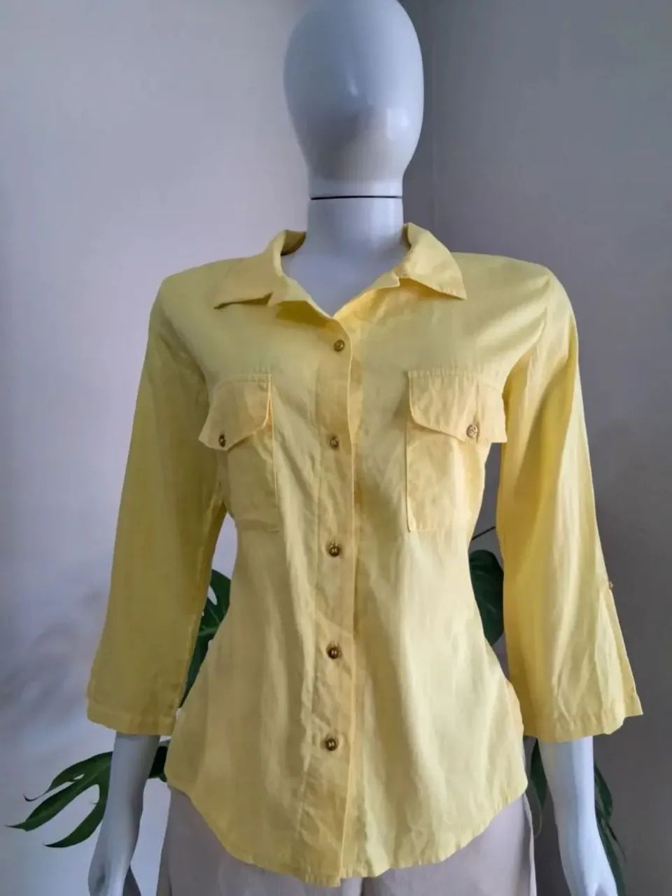 Blusa social em algodão 