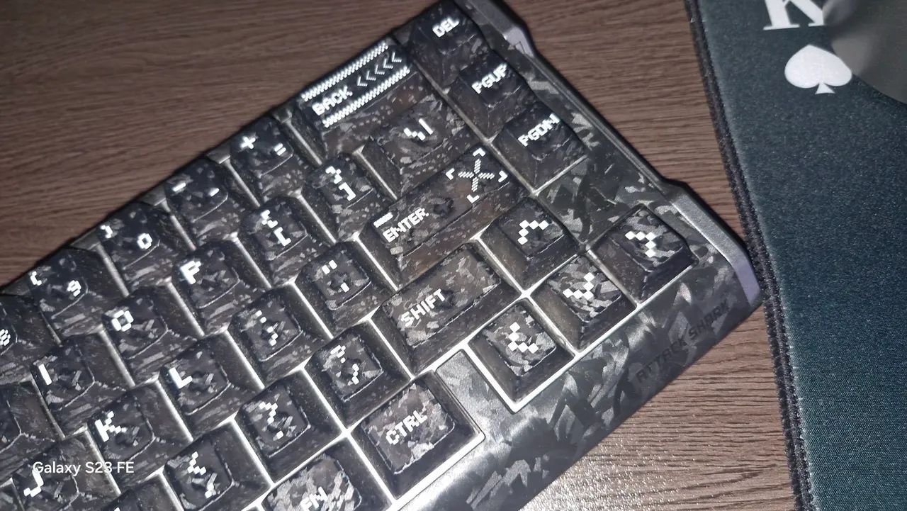 Teclado Gamer ATTACK SHARK R68 HE 8000Hz em Fibra de Carbono com Gatilho Rápido - Foto 6
