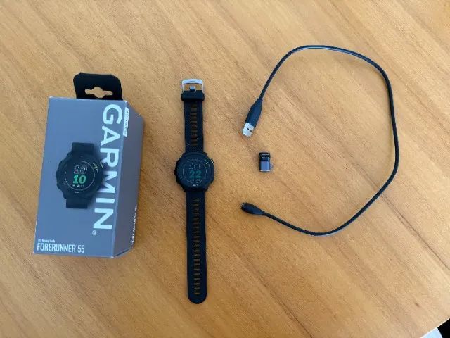 Garmin Forerunner 55 - com conversor usb c