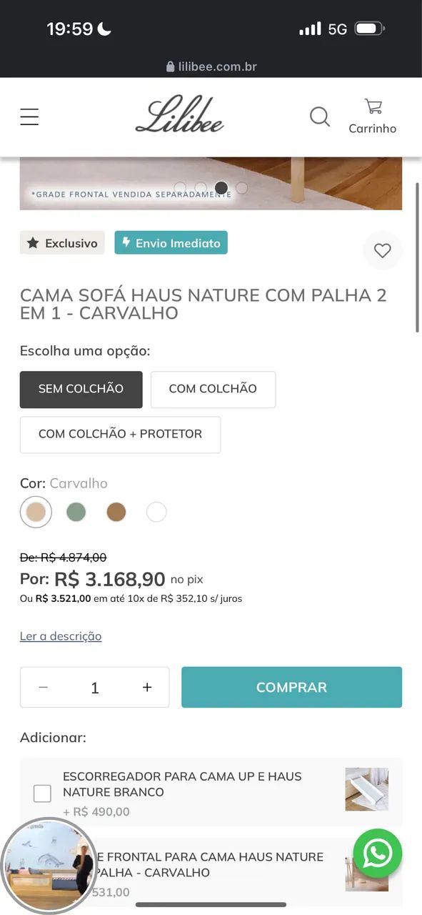 Cama solteiro - Marca Lilibee - Foto 5