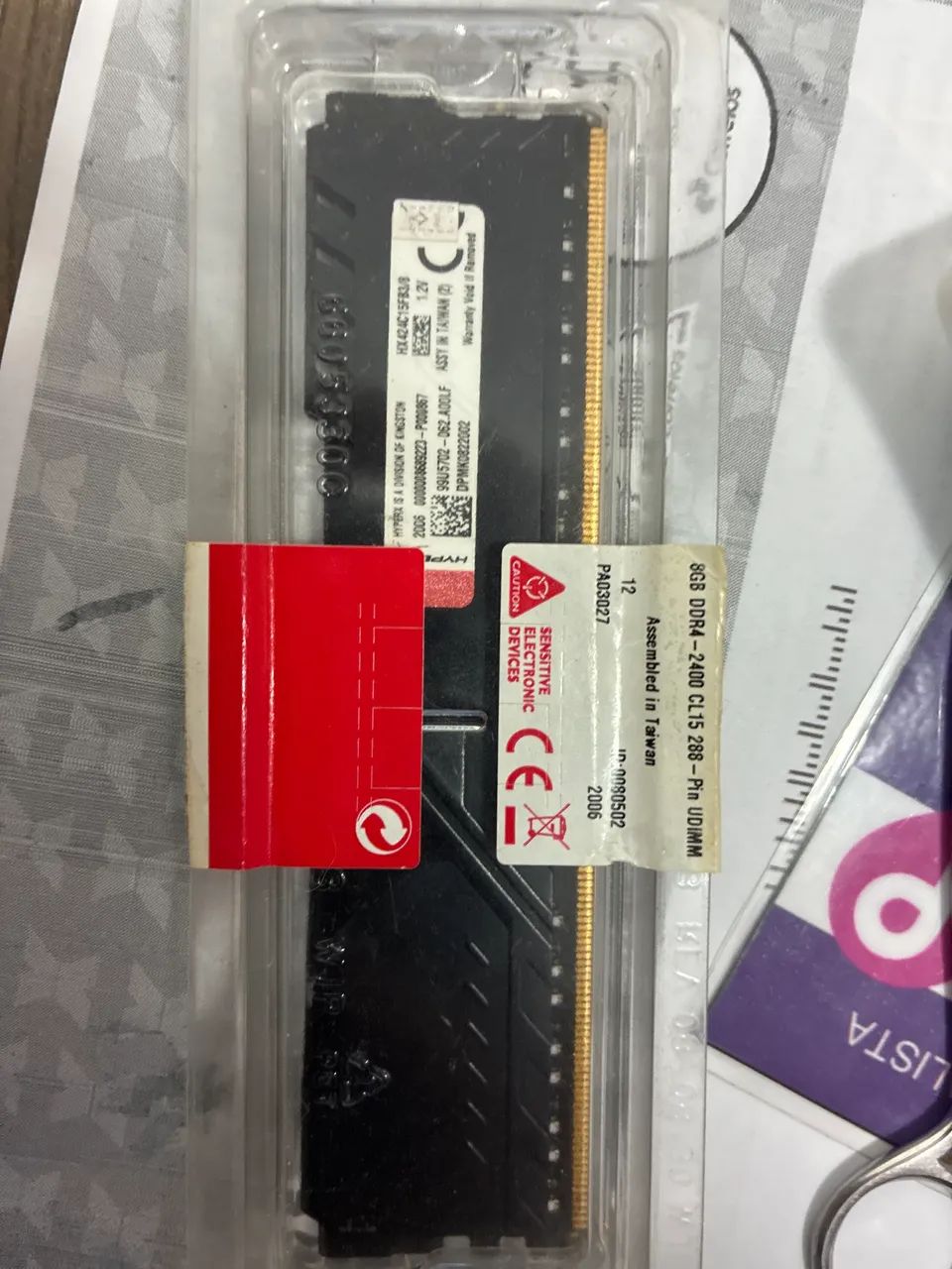 1 Pente Memória RAM - 8GB DDR4 - Hyper Fury - Foto 3