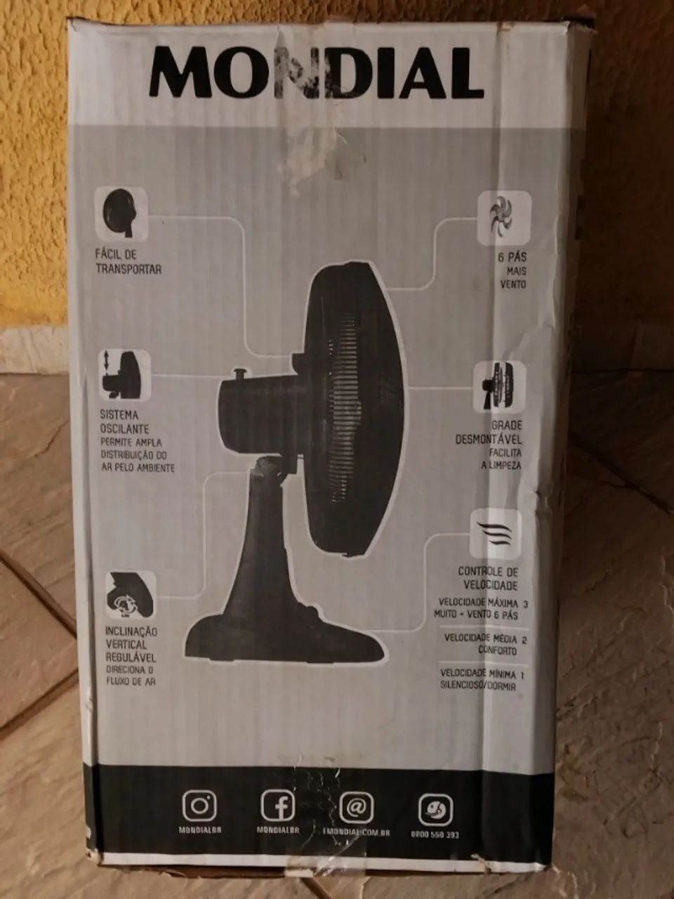 Ventilador Mondial 40cm 6 Pás Novo - Foto 3