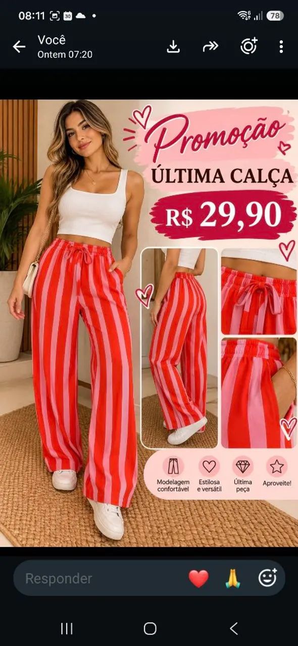 Calca listrada