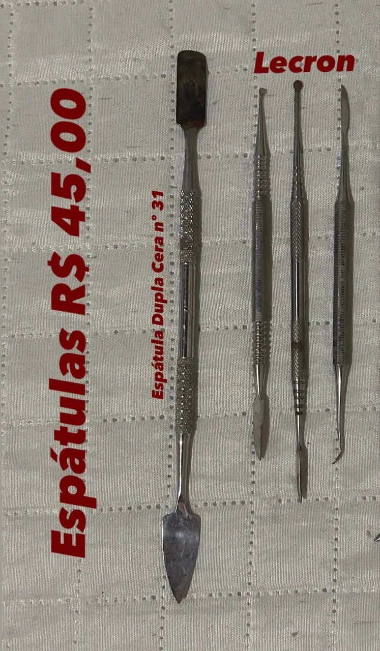 Espátulas em inox para prótese 