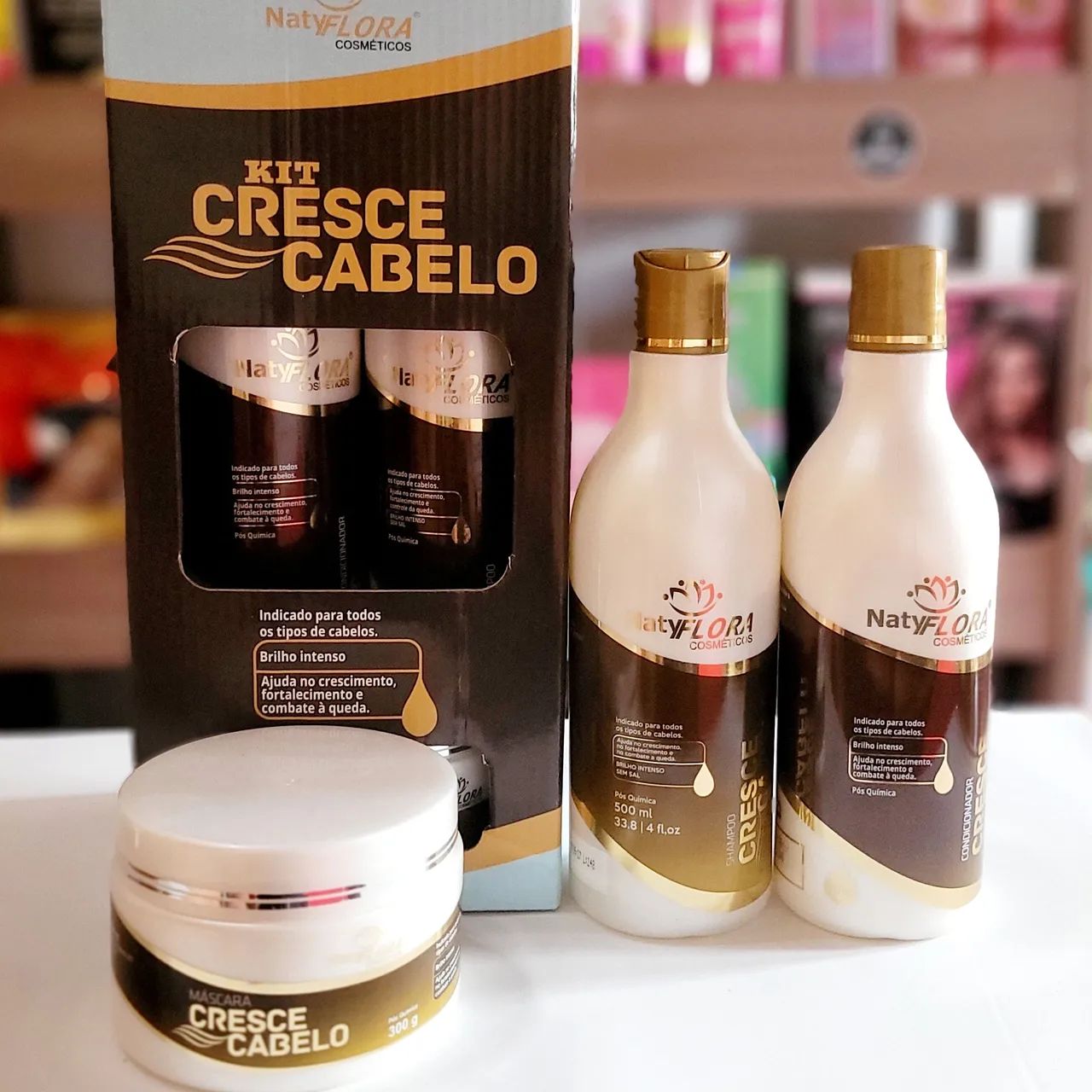 Kit Cresce Cabelo NatyFlora - Crescimento, Força e Brilho Intenso ?