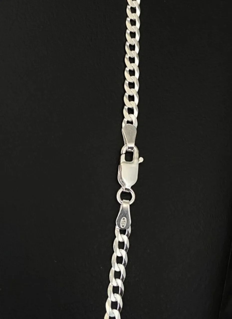 Prata925 Escama De Peixe 3mm 70cm  - Foto 2
