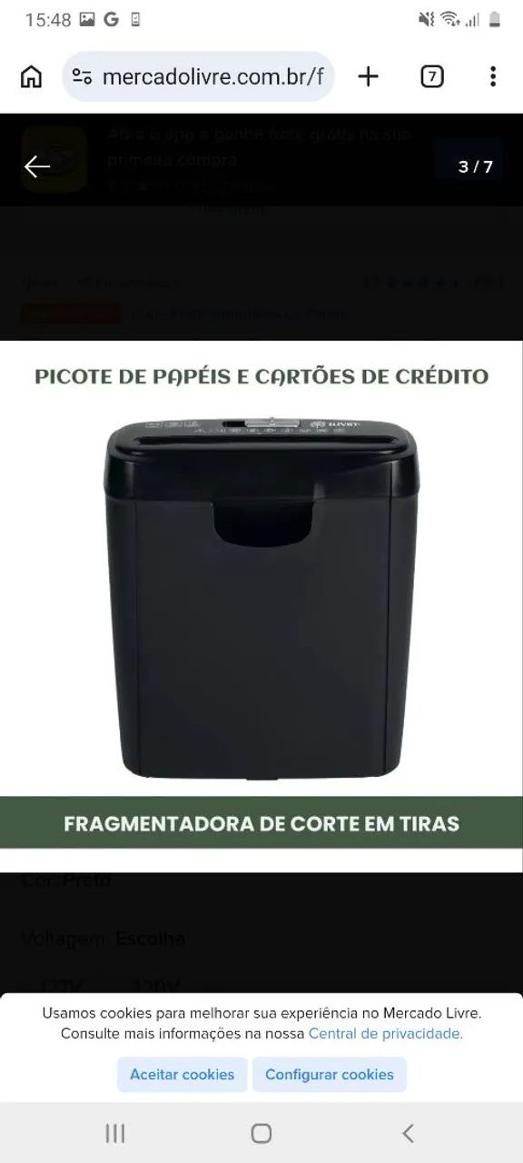 Fragmentadora de papel e cartão - Foto 2