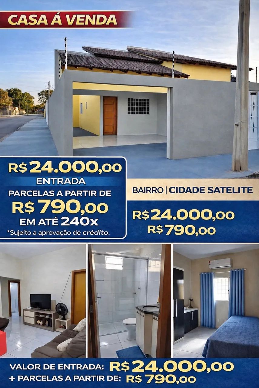 CASA À VENDA NO CIDADE SATELITE