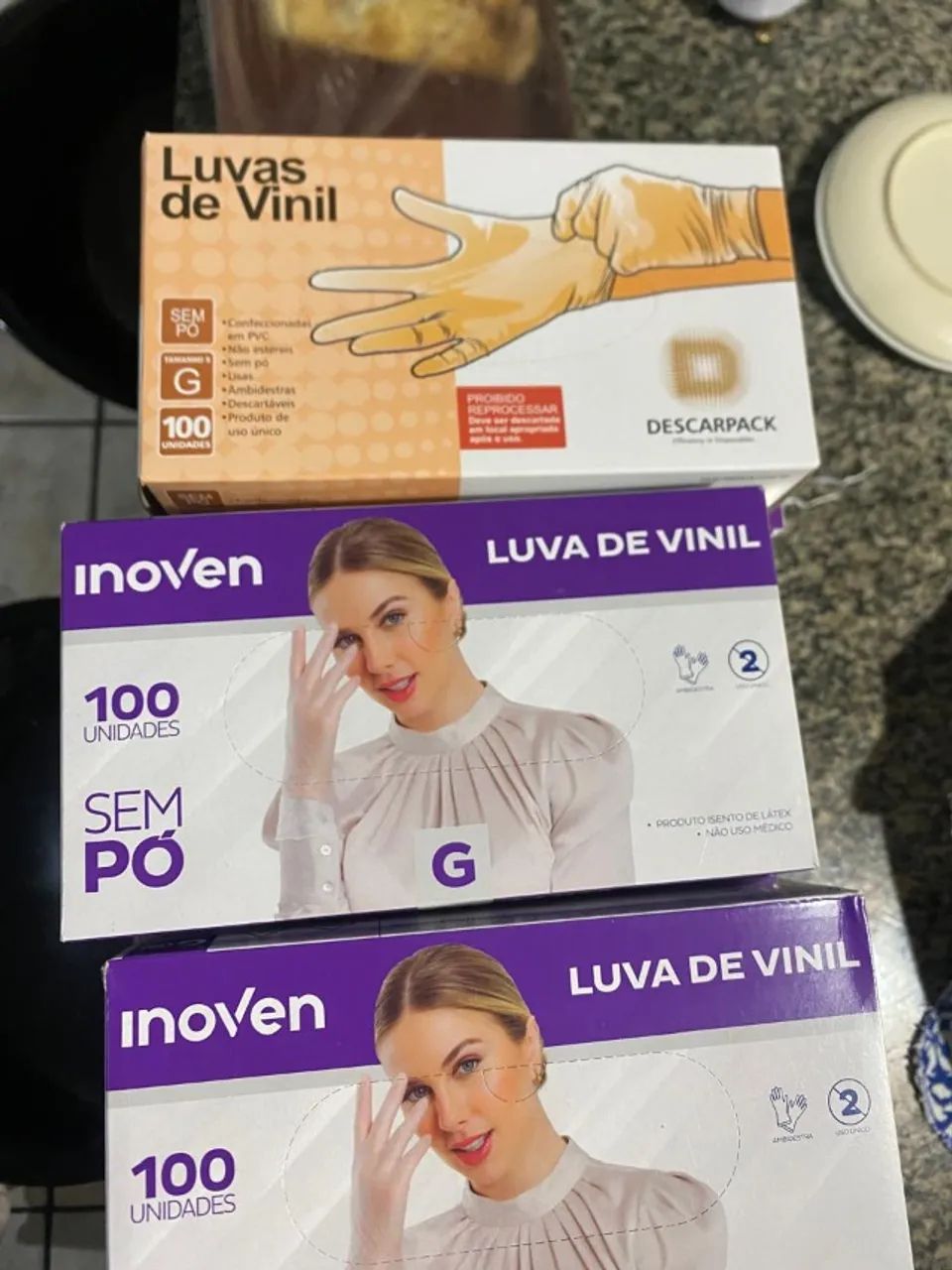 Luvas de Vinil Sem Pó - Foto 3