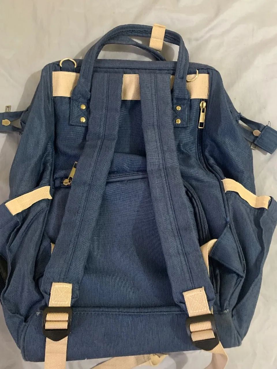 Bolsa mochila maternidade menino azul - Foto 2