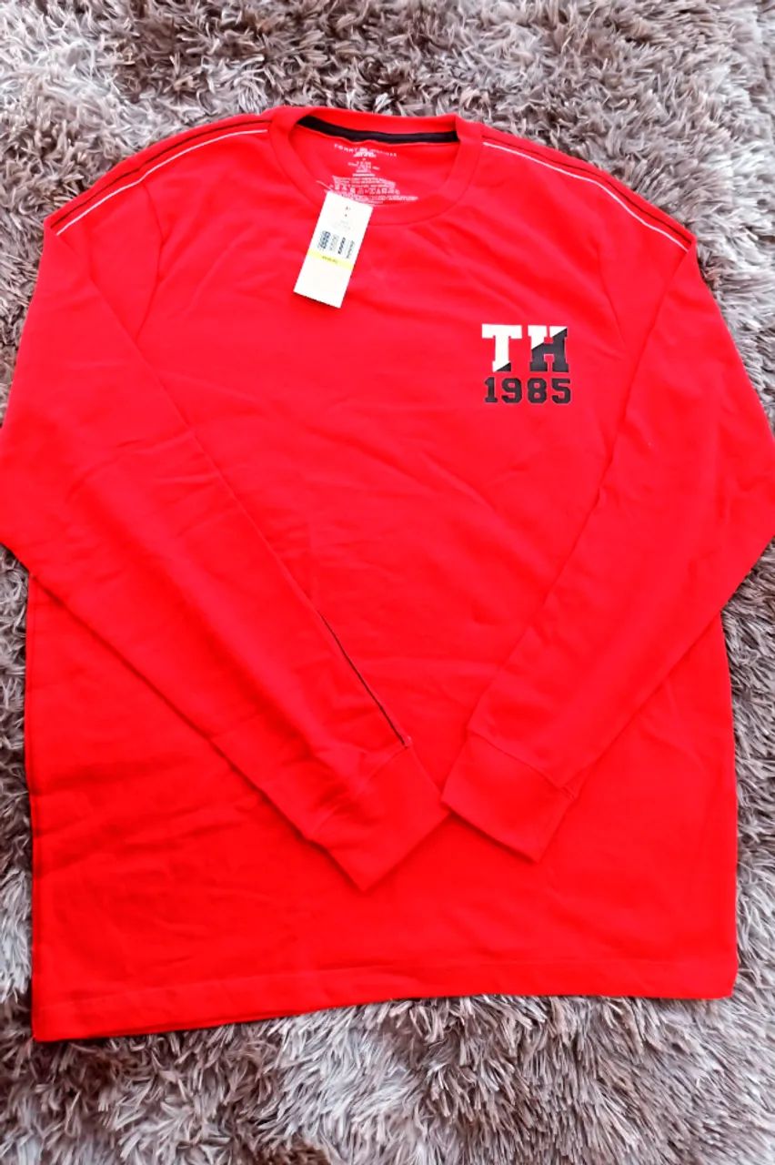Sueter Tommy Hilfiger - Edição exclusiva e limitada Estadunidense, vermelho - Foto 5