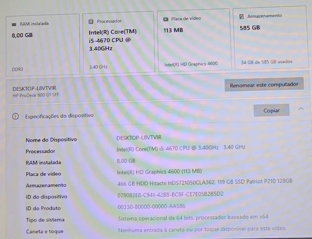 COMPUTADOR COMPLETO, PROCESSADOR I5 , 512G DE MEMÓRIA - Foto 4