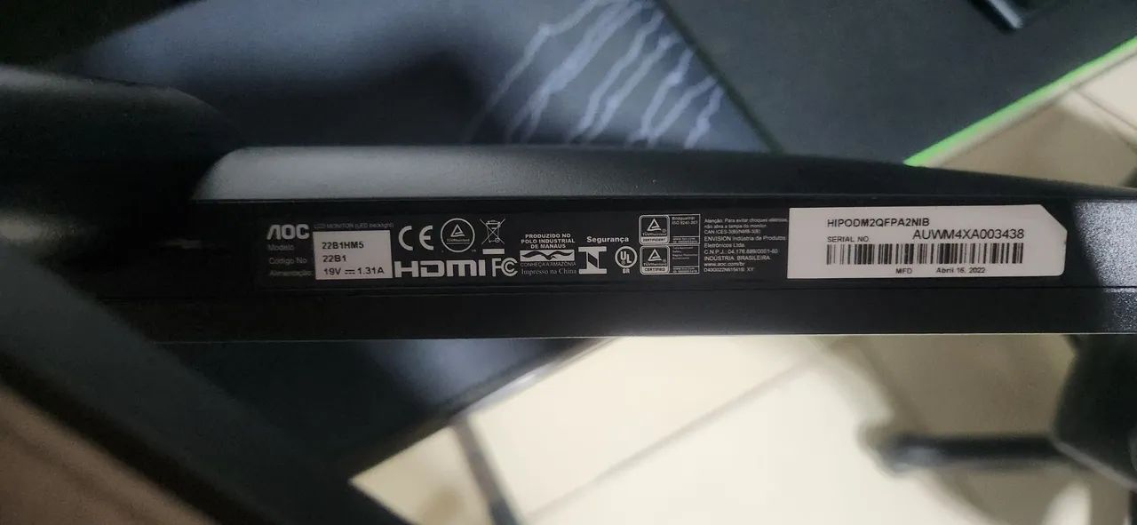 Monitor AOC 21.5 FULL HD - HDMI - Foto 2