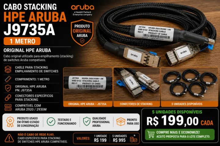 Cabo Stacking HPE Aruba J9735A 1m 2920 2930M - Original