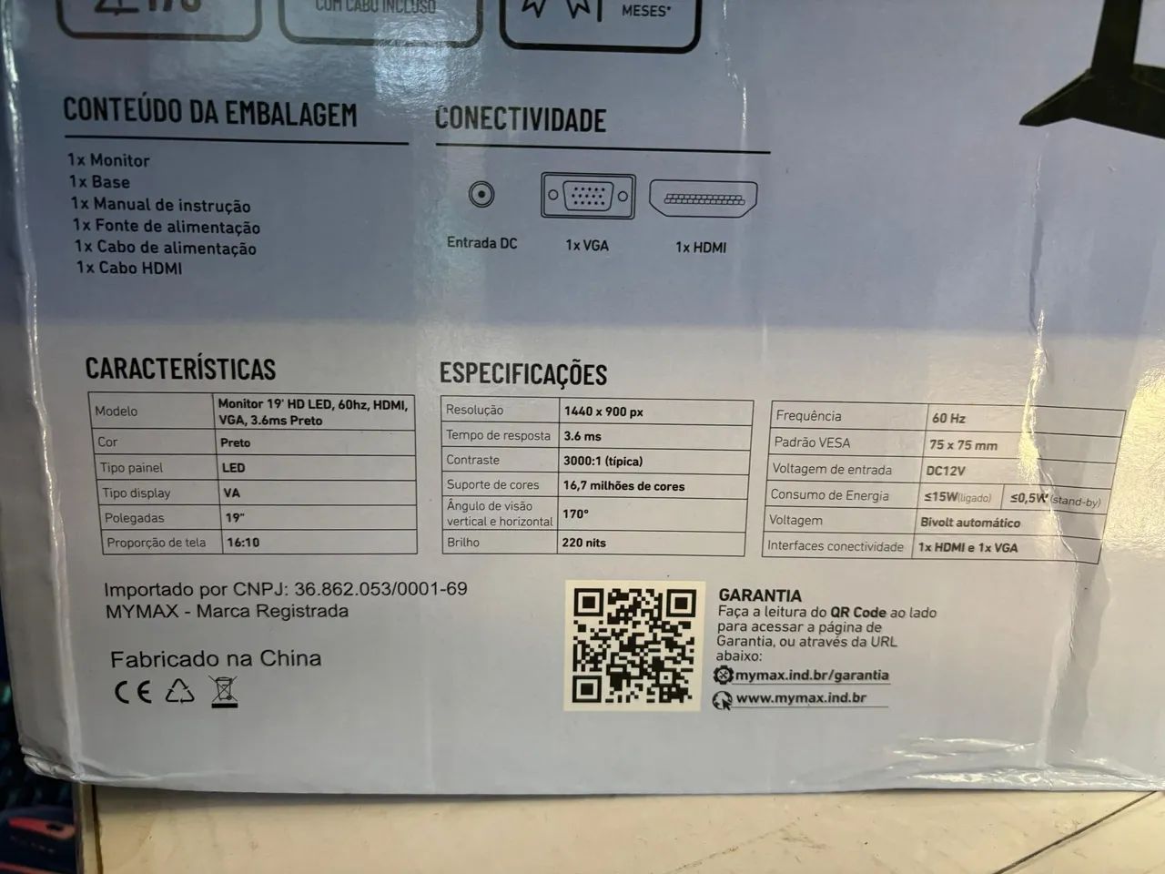 Monitor 19 polegadas Mymax HDMI - Monitores - Jardim Novo Mundo ...