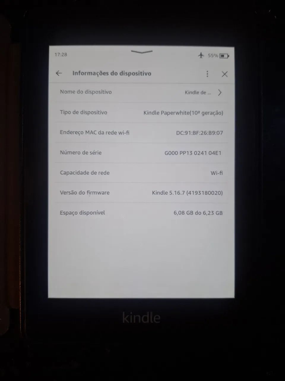 Kindle Paperwhite 10ª Geração + Capa WB Preta