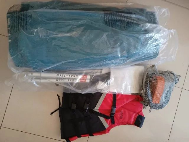 Kit Prancha de Standup inflável com bomba eletrica, remo hibrido, colete e mochila transp.