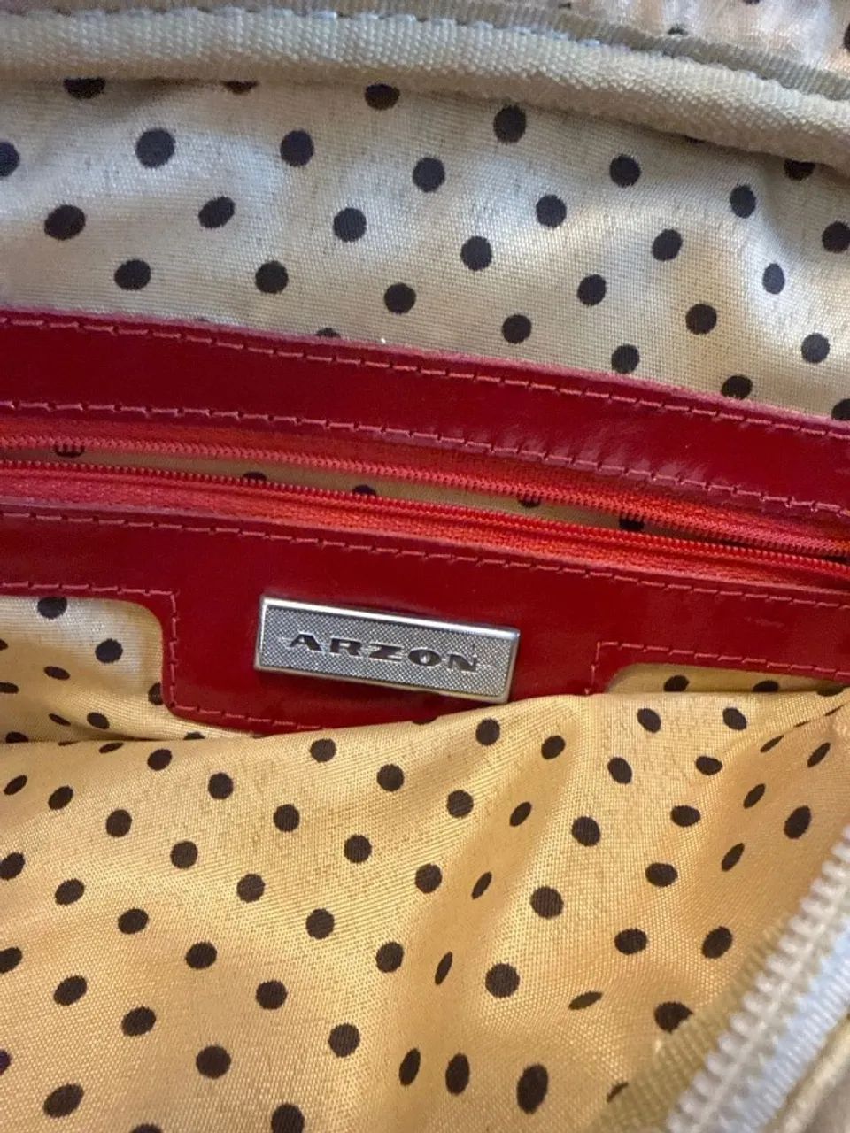 Bolsa de ombro/mão Arzon trançada nude - Foto 5