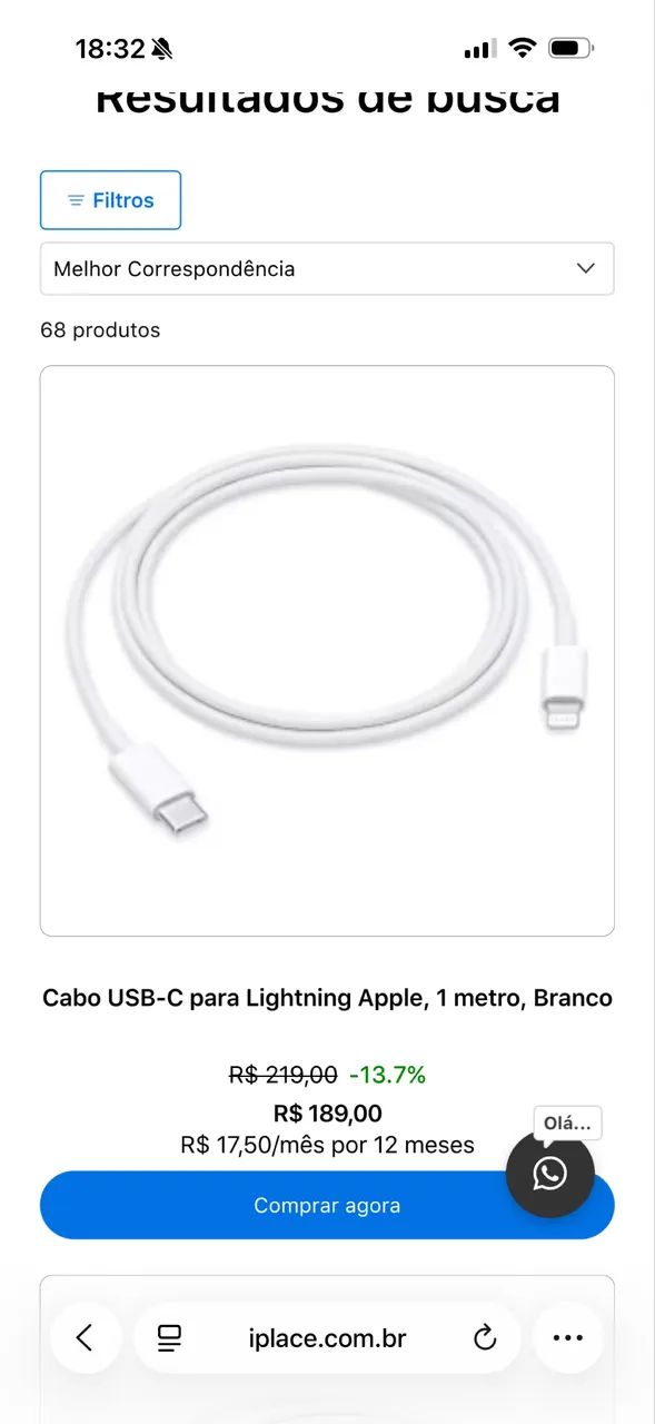 Cabo USB-C Lightning  - Foto 2