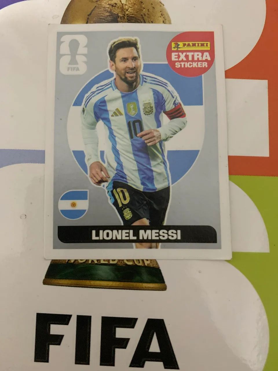 Lionel Messi Extra Sticker SILVER - Panini Copa 2026 - Rara - Foto 3