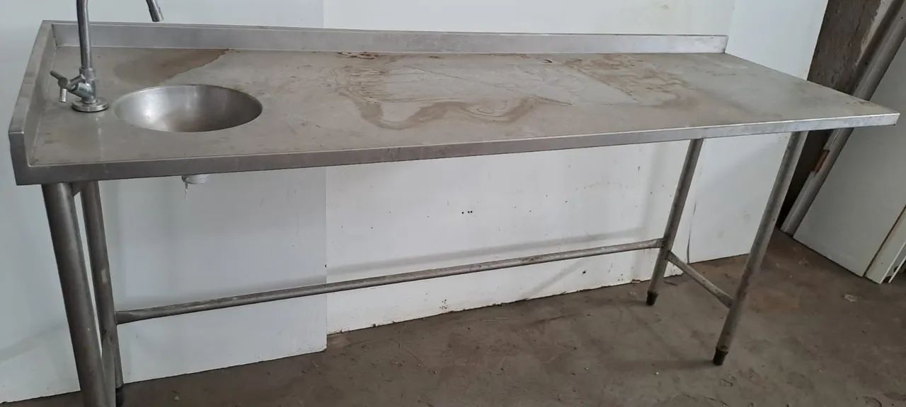 Bancada de Inox com Cuba 