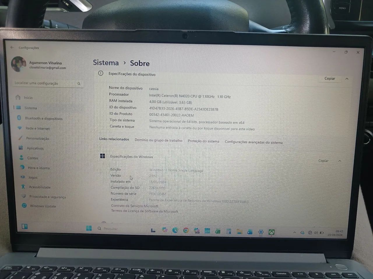 Notebook Lenovo 