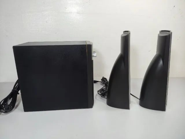 Caixa Amplificada Som Pc Antigo Genius Mtm (Usado) - Foto 4