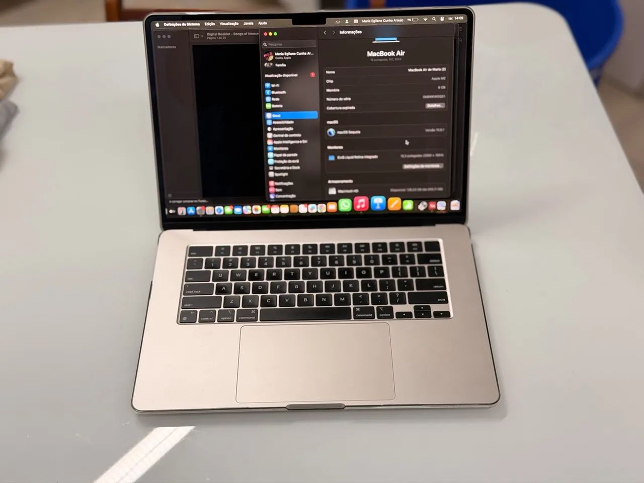 Macbook Air M2 256 Gb 15,3 polegadas
