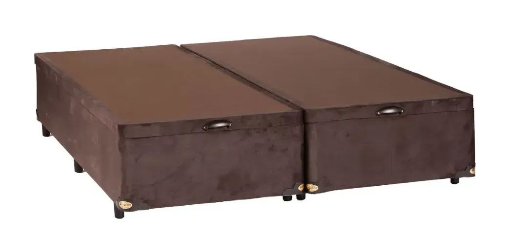 Colchão King Star Branco/Marrom + Cama Base Baú King - Foto 2